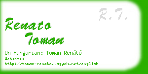 renato toman business card